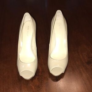 Nine West Patent Leather Heels.  Size 6. Tan color